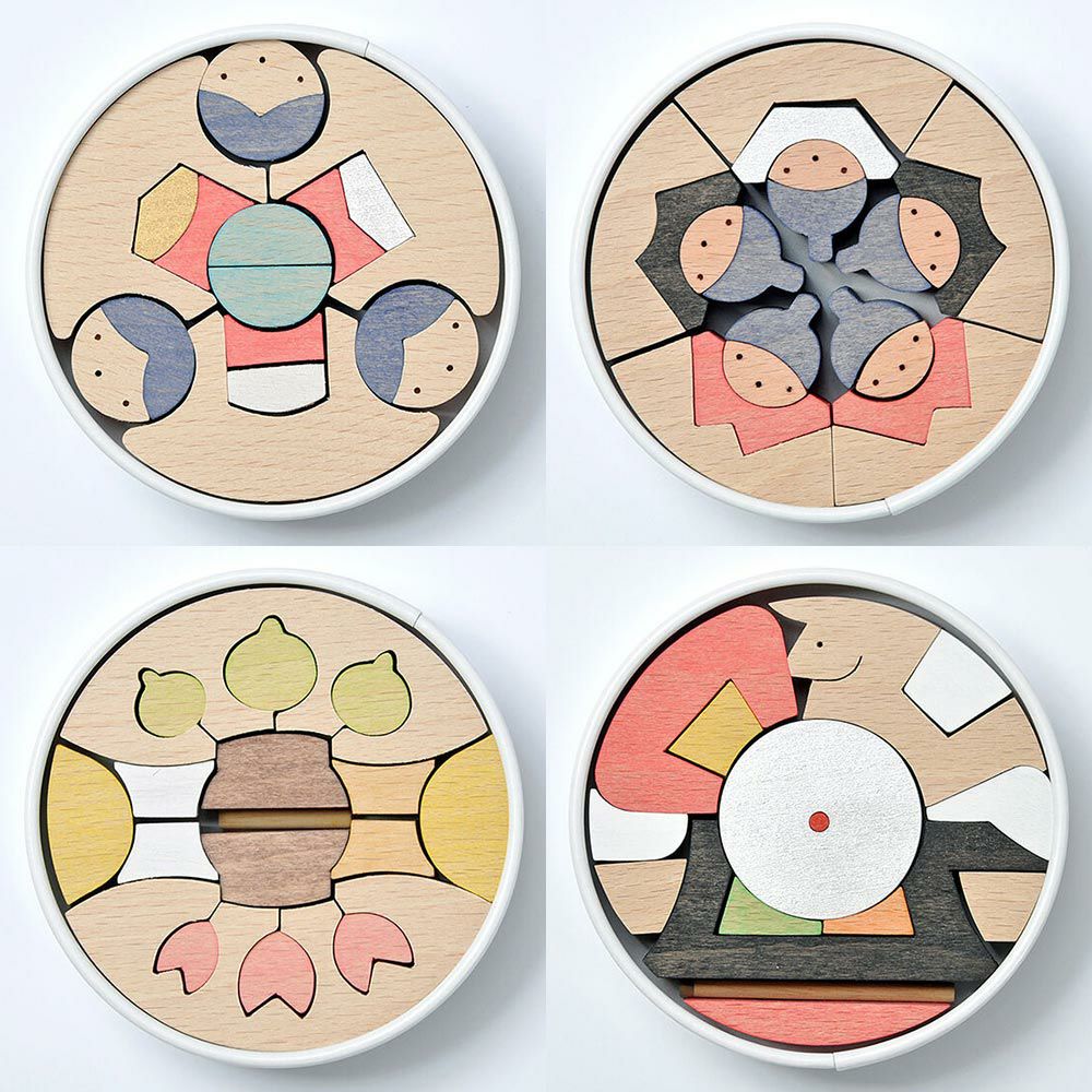 小黒三郎 銀杏円びな五段飾り 普通垂幕 赤