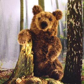 ケーセン Koesen ぬいぐるみ ソフトブラウンベア（小） BROWN BEAR, SITTING