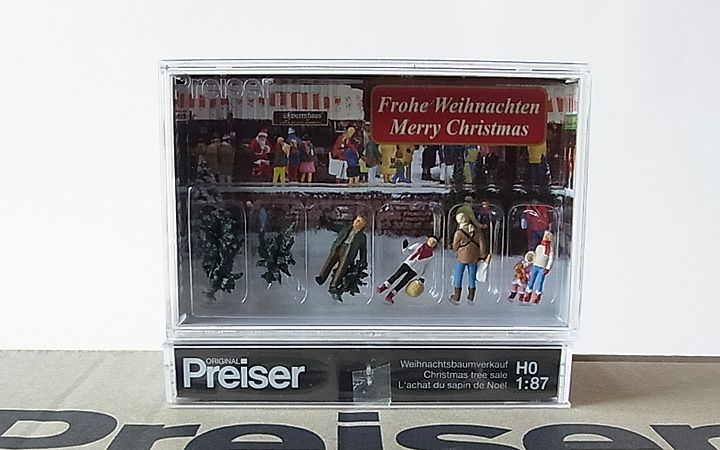 Preiser/プライザー 10627 HO 1/87 クリスマスツリー売り