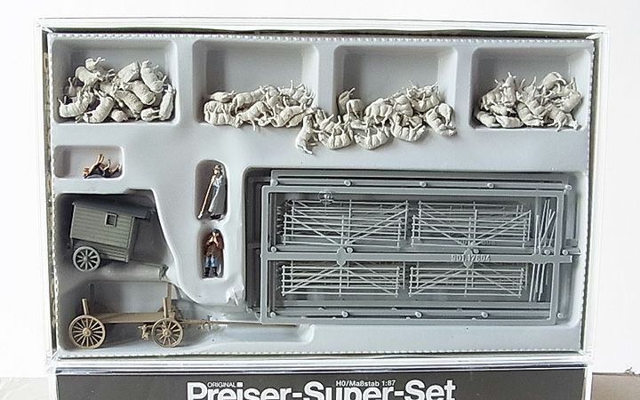 Preiser-Super-Set 13003 羊飼いセット Preiser/プライザー 13003 HO 1/87 羊飼いミニチュアフィギュア80個