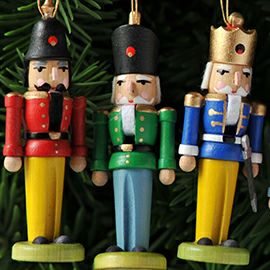【xmas限定販売】《クリスマスオーナメント》 ミニくるみ割り 6体セット