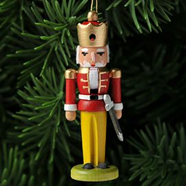 【xmas限定販売】《クリスマスオーナメント》 ミニくるみ割り 王様 赤