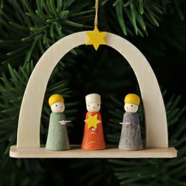 【xmas限定販売】《クリスマスオーナメント》 白木アーチ シュテルンジンガー