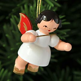 【xmas限定販売】《クリスマスオーナメント》 ウーリッヒ Uhlig 赤い羽根の天使 指揮者