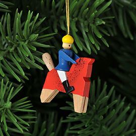 【xmas限定販売】《クリスマスオーナメント》 ヴォルフガングヴェルナー Wolfgang Werner ゾンネベルクの木馬 赤