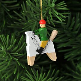 【xmas限定販売】《クリスマスオーナメント》 ヴォルフガングヴェルナー Wolfgang Werner ゾンネベルクの木馬 白