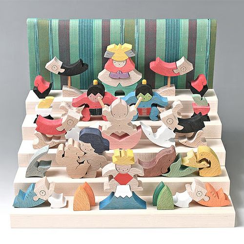 小黒三郎 里山円武者五段飾り 普通垂幕 緑