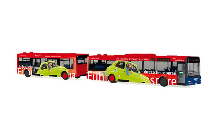 RIETZE AUTOMODELLE/リーツェ 66015 Goppel Maxi-Train Sparkasse Ludwigsburg-Fuhrerscheinsparen
