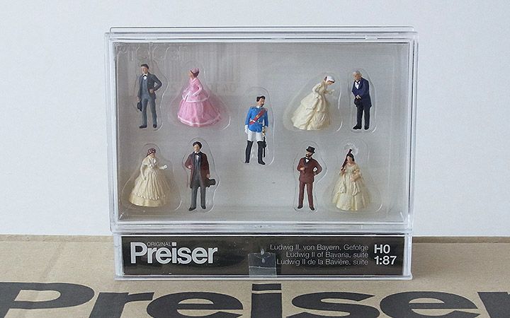 Preiser/プライザー 12061 HO 1/87 バイエルン ルートウィヒⅡとおつきの人
