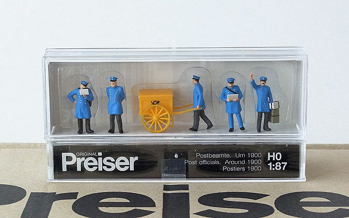 Preiser/プライザー 12198 HO 1/87 1900年頃の郵便局員