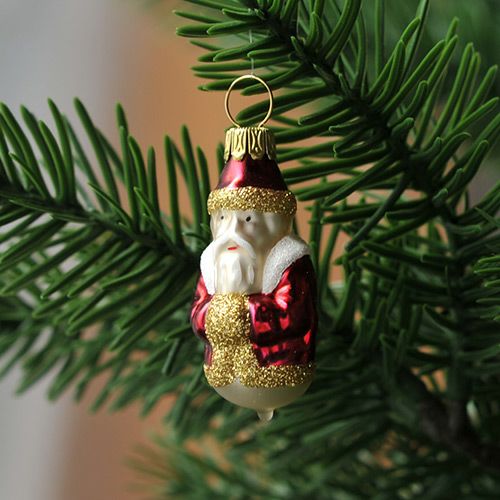 【xmas限定販売】 グラスオーナメント ミニサンタ