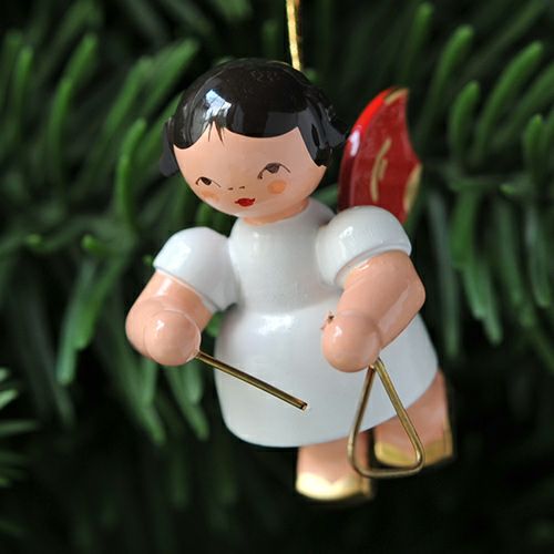 【xmas限定販売】《クリスマスオーナメント》 ウーリッヒ Uhlig 赤い羽根の天使 トライアングル