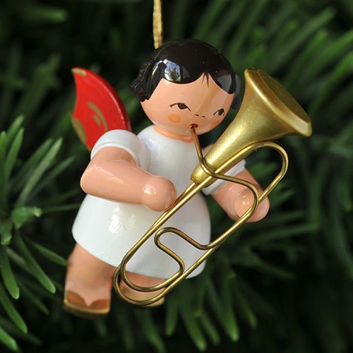 【xmas限定販売】《クリスマスオーナメント》 ウーリッヒ Uhlig 赤い羽根の天使 バリトン
