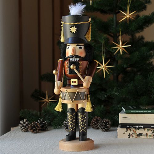 クリスチャンウルビリヒト　くるみ割り人形　青ドラマー ドレゲノ くるみ割り人形 王様 青服 34cm ドレゲノ（ドイツ）｜つみき