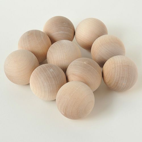 童具館 【積木パーツ】白木の球（φ45mm） 10個セット