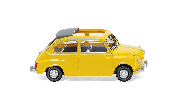 ヴィーキング Wiking 009905 フィアット 600 with folding roof yellow