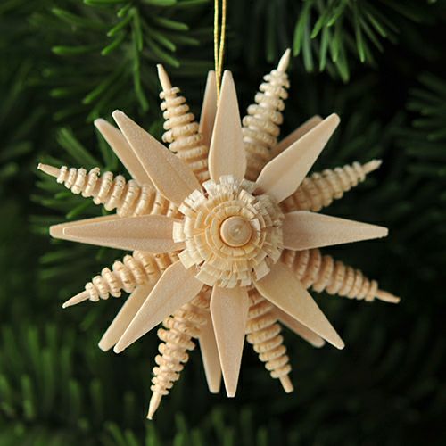 【xmas限定販売】《クリスマスオーナメント》 ダブルスター 白木