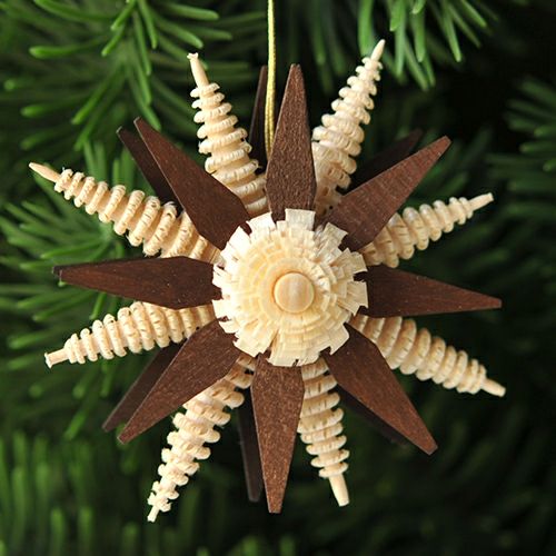 【xmas限定販売】《クリスマスオーナメント》 ダブルスター 茶