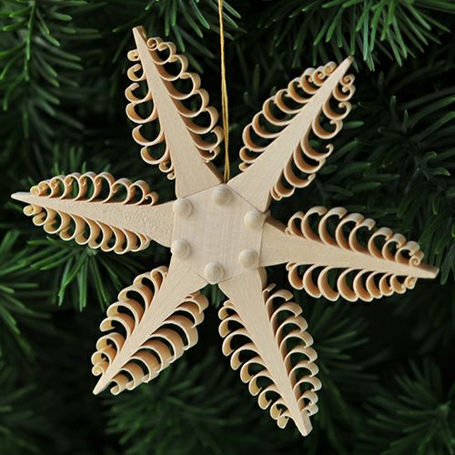 【xmas限定販売】《クリスマスオーナメント》 削り木の星C 199204