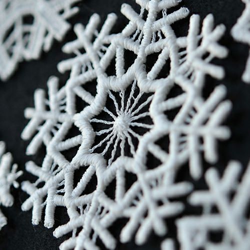 【xmas限定販売】 オーナメントレース スノークリスタル6枚セット ホワイト