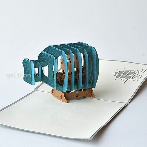 飛び出すカード ボトルシップ