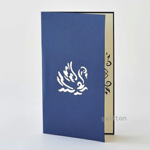 飛び出すカード 白鳥と恋人たち