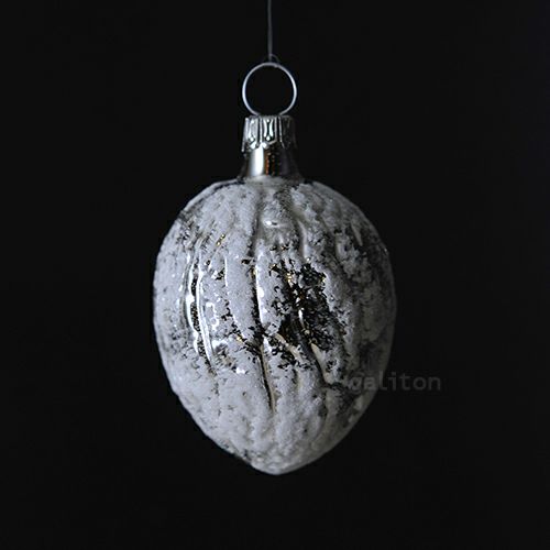 【xmas限定販売】 グラスオーナメント くるみ 銀 RM293