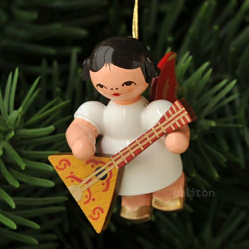 【xmas限定販売】《クリスマスオーナメント》 ウーリッヒ Uhlig 赤い羽根の天使 バラライカ