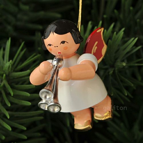 【xmas限定販売】《クリスマスオーナメント》 ウーリッヒ Uhlig 赤い羽根の天使 シャルマイ