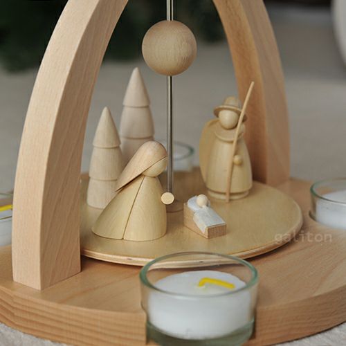 【xmas限定販売】 クリスマスピラミッド キリスト聖誕 ナチュラル 085758