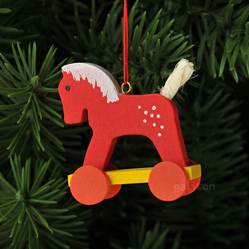 【xmas限定販売】《クリスマスオーナメント》 クリスティアンウルブリヒト Christian Ulbricht 赤い木馬