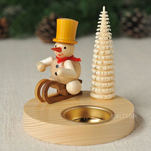 【xmas限定販売】 キャンドルスタンド ソリにのる雪だるま 2002025