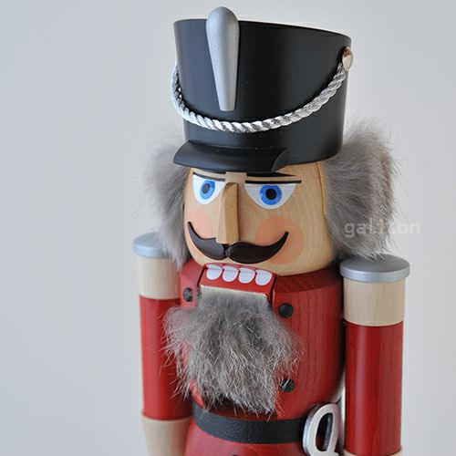 くるみ割り人形 ザイフェナーフォルクスクンスト Seiffener Volkskunst 軽騎兵 赤/ナチュラル 112121