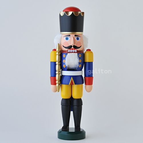 くるみ割り人形 ザイフェナーフォルクスクンスト Seiffener Volkskunst 王様(小) 青 113012