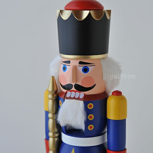 くるみ割り人形 ザイフェナーフォルクスクンスト Seiffener Volkskunst 王様(小) 青 113012