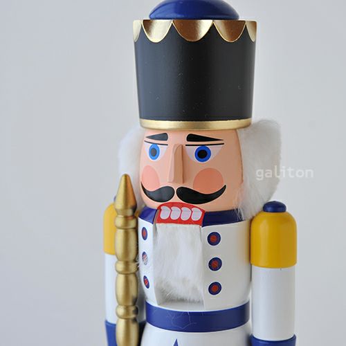 くるみ割り人形 ザイフェナーフォルクスクンスト Seiffener Volkskunst 王様(小) 白 113013