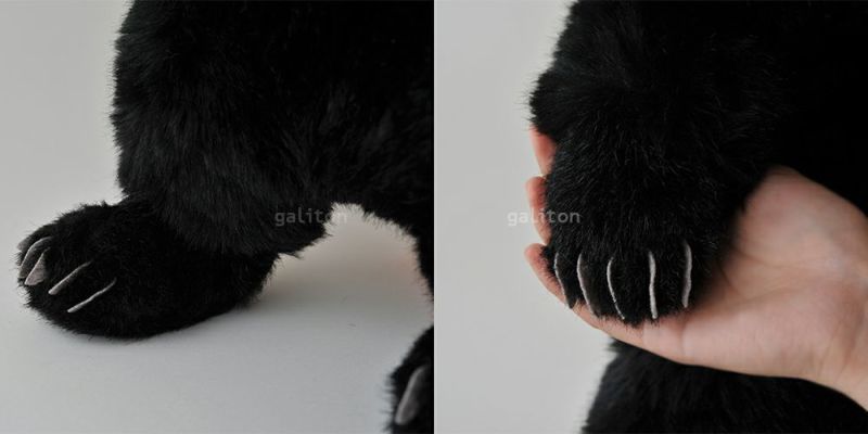 ケーセン Koesen ぬいぐるみ ソフトブラックベア 特大