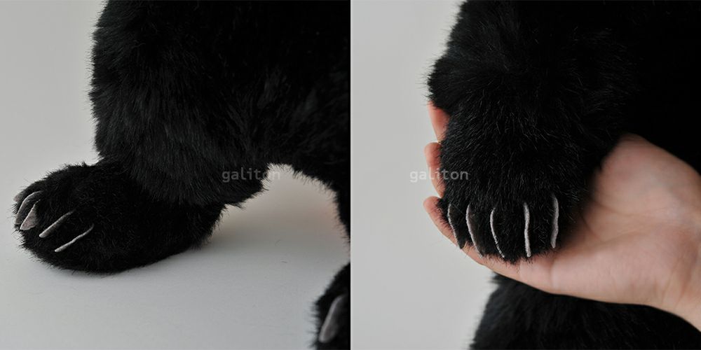 ケーセン Koesen ぬいぐるみ ソフトブラックベア 特大