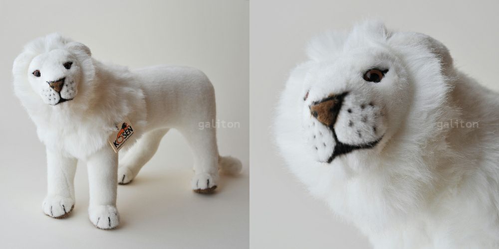 ケーセン Koesen ぬいぐるみ ホワイトライオン オス