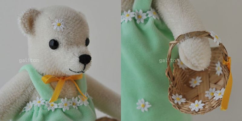 ケーセン Koesen ぬいぐるみ 限定版フラワーベア ANUSCHKA