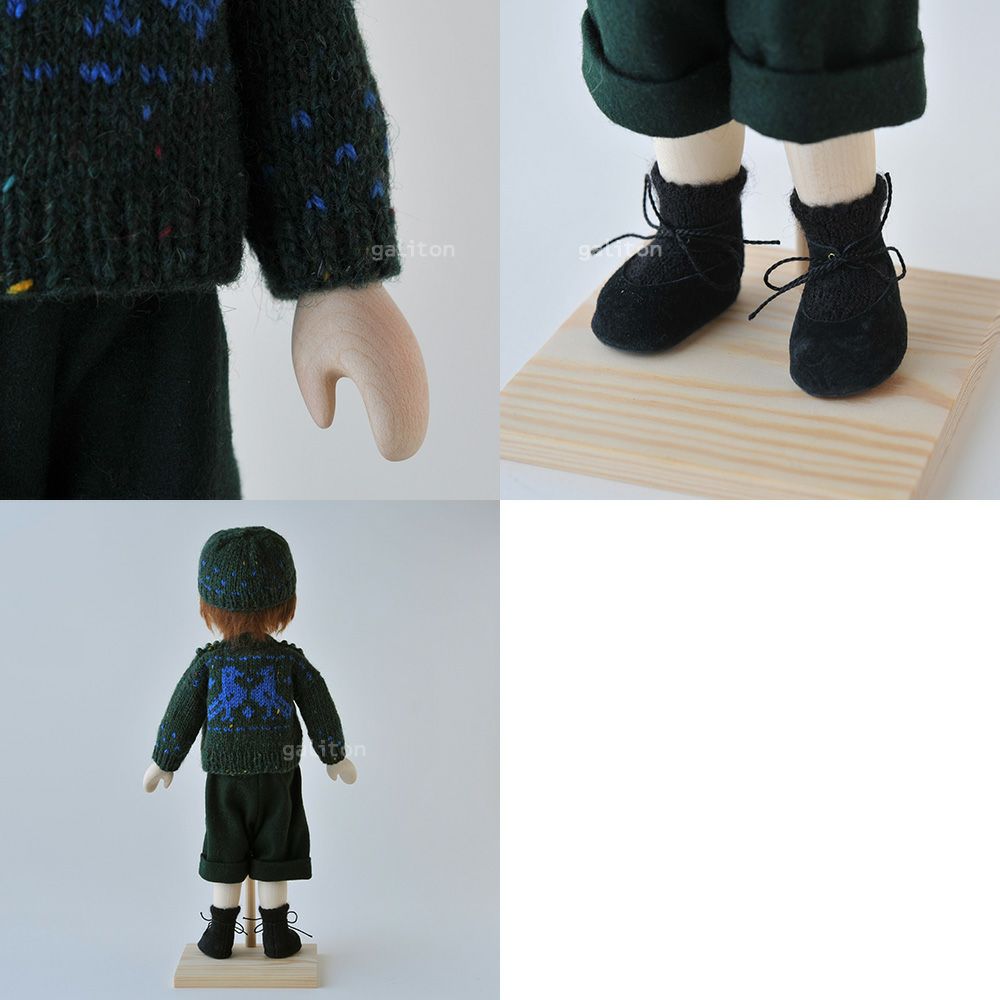 Elisabeth Pongratz ポングラッツ人形 オールウッド H208 緑セーター緑ズボン