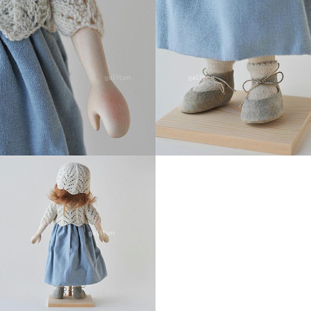 Elisabeth Pongratz ポングラッツ人形 オールウッド H341 白帽子水色ワンピース