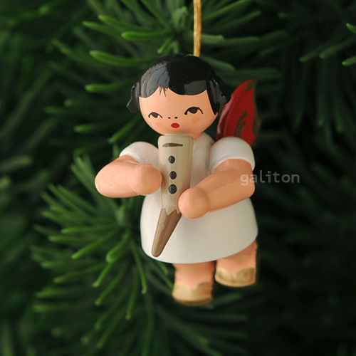 【xmas限定販売】《クリスマスオーナメント》 ウーリッヒ Uhlig 赤い羽根の天使 ゲムスホルン