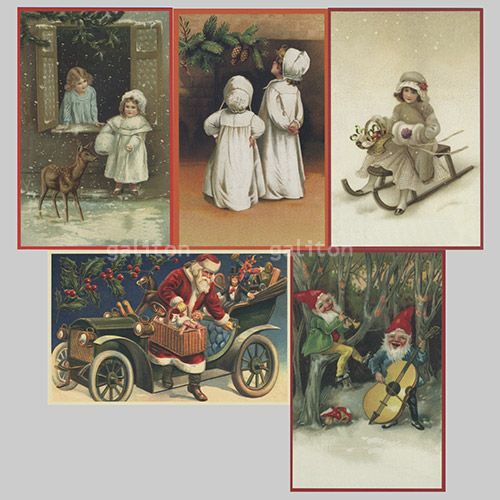 【xmas限定販売】 クリスマスポストカード5枚組J