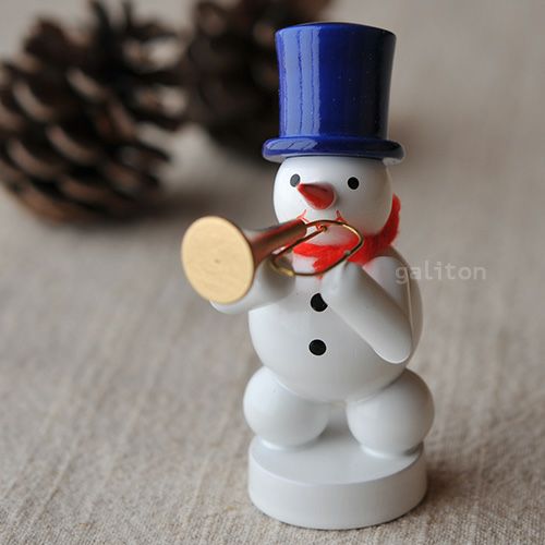 【xmas限定販売】 《ミニチュア》 雪だるまの楽団 トランペット