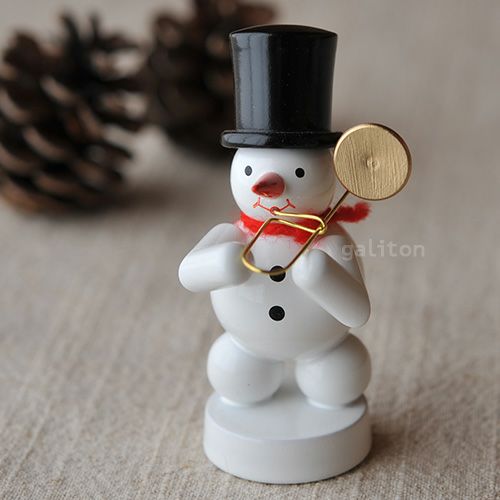 【xmas限定販売】 《ミニチュア》 雪だるまの楽団 トロンボーン