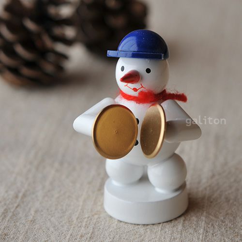 【xmas限定販売】 《ミニチュア》 雪だるまの楽団 シンバル