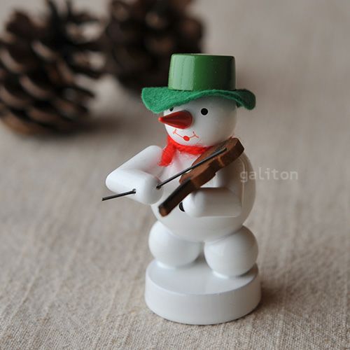 【xmas限定販売】 《ミニチュア》 雪だるまの楽団 バイオリン