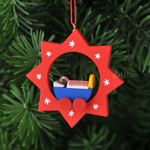 【xmas限定販売】《クリスマスオーナメント》 クリスティアンウルブリヒト Christian Ulbricht 赤い星と乳母車