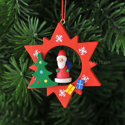 【xmas限定販売】《クリスマスオーナメント》 クリスティアンウルブリヒト Christian Ulbricht 赤い星とツリー サンタ
